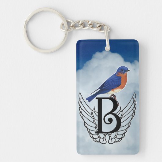 Porte-clés Oiseaux bleus paradisiaques (Devant)