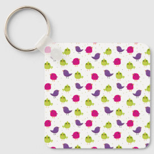 Porte-clés Oiseaux colorés mignons 