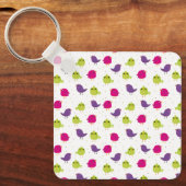 Porte-clés Oiseaux colorés mignons (Recto)