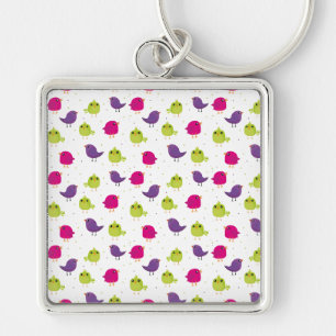 Porte-clés Oiseaux colorés mignons 