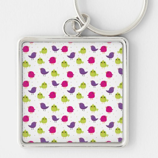Porte-clés Oiseaux colorés mignons (Devant)