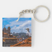 Porte-clés Oiseaux de Goéland Vue des toits du Portugal (Dos)