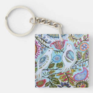 Porte-clés Oiseaux de papier I