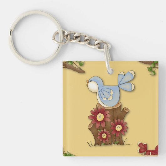 Porte-clés Oiseaux de printemps (Devant)