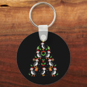 Porte-clés Oiseaux de Puffin Xmas Éclairage Arbre de Puffin N (Recto)
