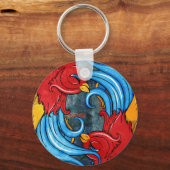 Porte-clés Oiseaux de tatouage (Recto)