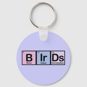 Porte-clés Oiseaux faits d'éléments