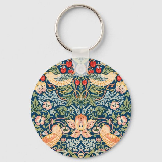 Porte-clés Oiseaux & Fleurs Wm Morris Art (Recto)