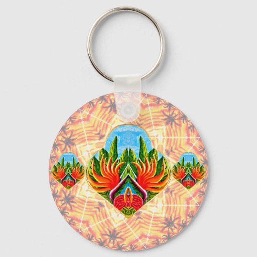 Porte-clés Oiseaux hawaïens du paradis (Recto)