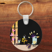 Porte-clés Oiseaux Imaginaires Drôles (Recto)