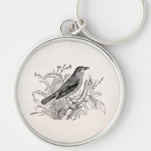 Porte-clés Oiseaux personnalisés par oiseau vintage de