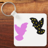 Porte-clés Oiseaux – Silhouette de créatures céles (Recto)