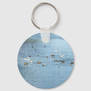 Porte-clés Oiseaux Sur La Rivière D'Été