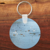 Porte-clés Oiseaux Sur La Rivière D'Été (Recto)