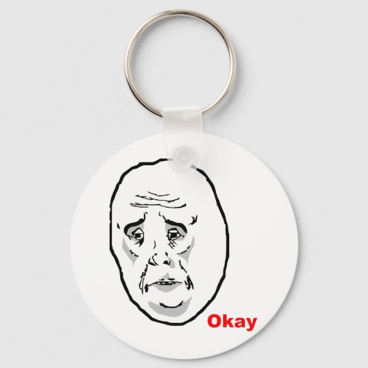 Porte-clés OK Guy Rage Face Meme (Recto)