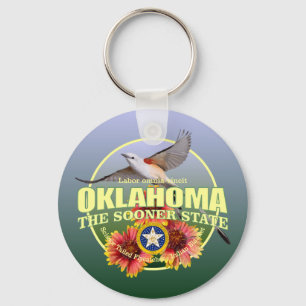 Porte-clés Oklahoma State Bird & Flower