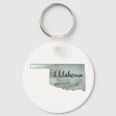 Porte-clés Oklahoma State Outline Peinture (Recto)