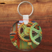 Porte-clés Old Factory Machinery Gears Wheels Vieux Hull (Recto)