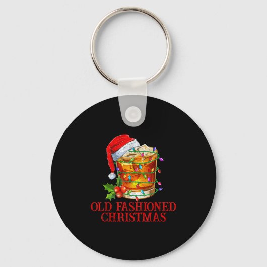 Porte-clés Old Fashioned Whiskey Christmas Funny Bourbon Tail (Recto)
