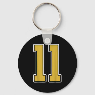 Porte-clés Old Gold Black White Srts Numéro 11 Jersey Uniform