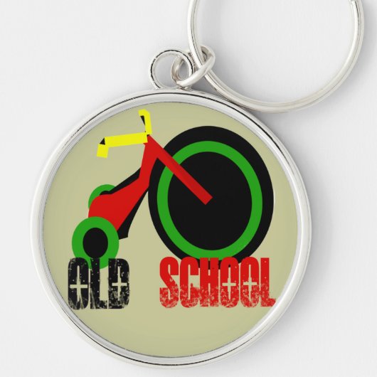 Porte-clés Old School - Changer les couleurs de fond (Devant)