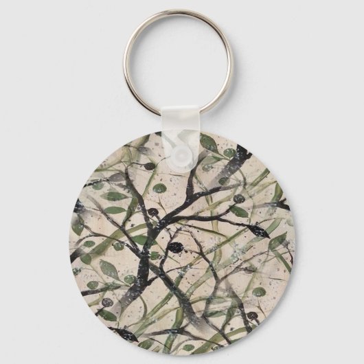 Porte-clés Olive Branch Abstrait Art Motif (Recto)