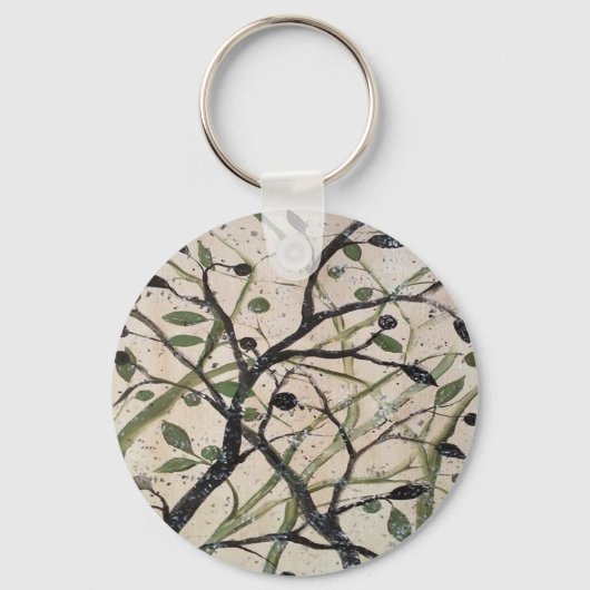 Porte-clés Olive Branch Art Abstrait (Recto)