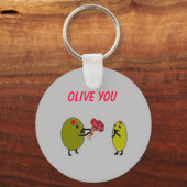 Porte-clés OLIVE YOU - Olives in Love - porte - clé (Recto)