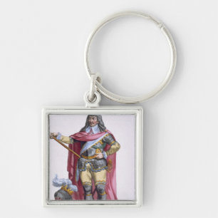 Porte-clés Oliver Cromwell (1599-1658) 1780 (engravi coloré