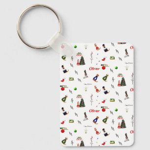 Porte-clés Oliver La Loutre Noël Motif Aléatoire