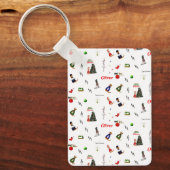 Porte-clés Oliver Le Motif aléatoire de Noël Otter (Recto)