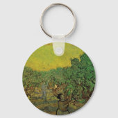 Porte-clés Oliveraie avec personnages cueillant des olives, V (Recto)