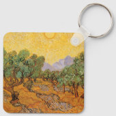Porte-clés Oliviers, Ciel Jaune et Soleil, Vincent van Gogh (Dos)