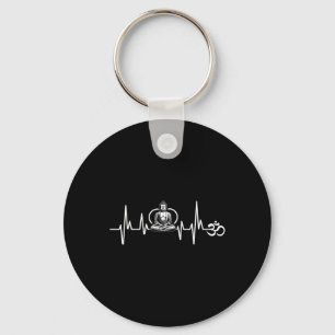 Porte-clés Om Battement Cardiaque Drôle Ohm Yoga Méditation C