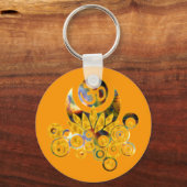Porte-clés Om Lotus | orange (Recto)