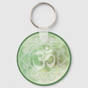 Porte-clés Om Mandala Green Keychain