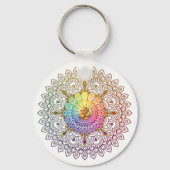 Porte-clés Om Rainbow Mandala (Recto)