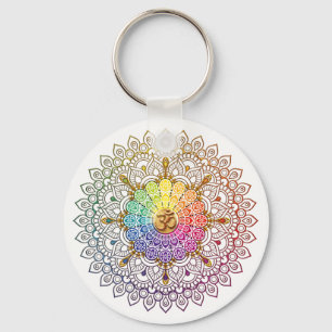 Porte-clés Om Rainbow Mandala