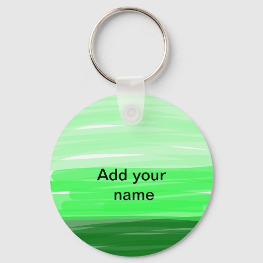 Porte-clés ombrage vert minimal simple ajouter un logo de tex (Recto)