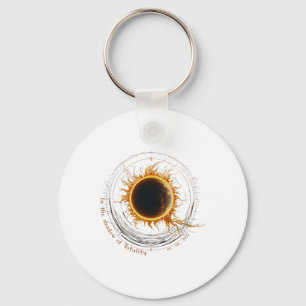Porte-clés Ombre De L'Observation Totale 2024 Éclip Solaire T