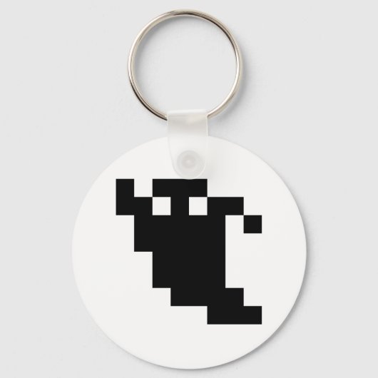 Porte-clés Ombre fantôme de 8 bits Pixel (Recto)