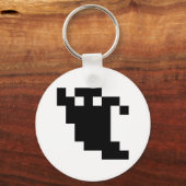 Porte-clés Ombre fantôme de 8 bits Pixel (Recto)