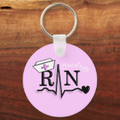Porte-clés Omcologie Infirmière RN Cadeaux QRS Design (Recto)