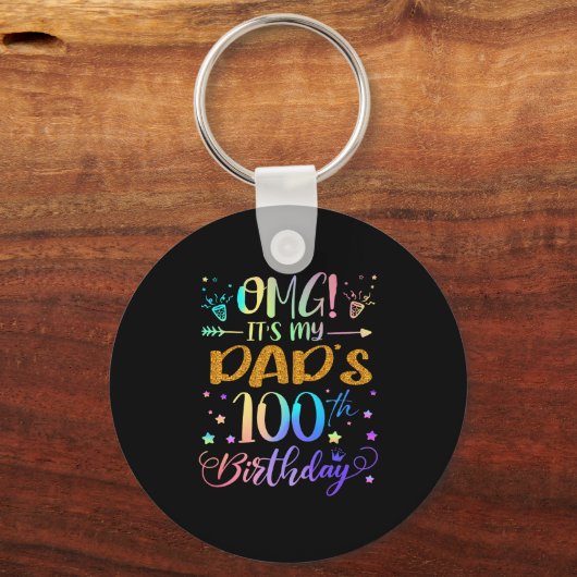 Porte-clés Omg Son My Dads 100e Anniversaire Doux 100 Ans (Recto)
