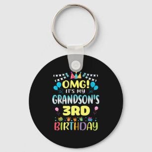 Porte-clés Omg Son My Grandsons 3e Anniversaire Sweet 3 Ans O