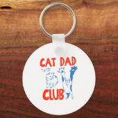 Porte-clés (on Back) Cat Dad Club Life Is Better With Cats Fa (Recto)