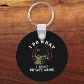 Porte-clés (on Back) I Do What My Wife's Want Funny Skull Mil (Recto)