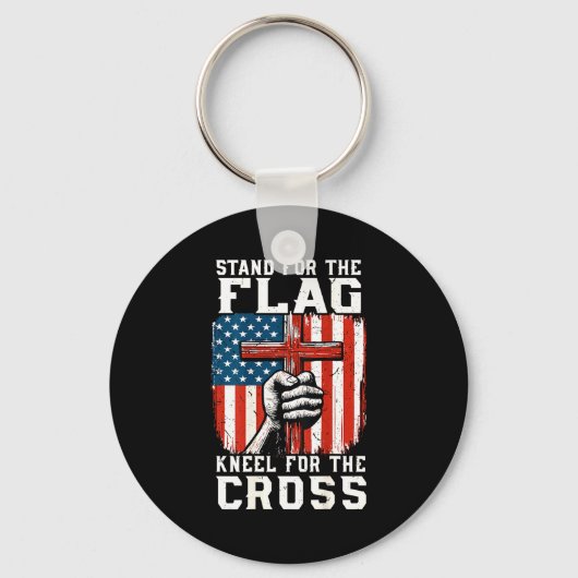 Porte-clés On-back Stand For Flag Kneel Cross Patriotic Chris (Recto)