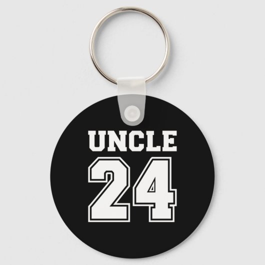 Porte-clés Oncle 2024 pour faire-part de grossesse (Recto)