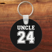 Porte-clés Oncle 2024 pour faire-part de grossesse (Recto)